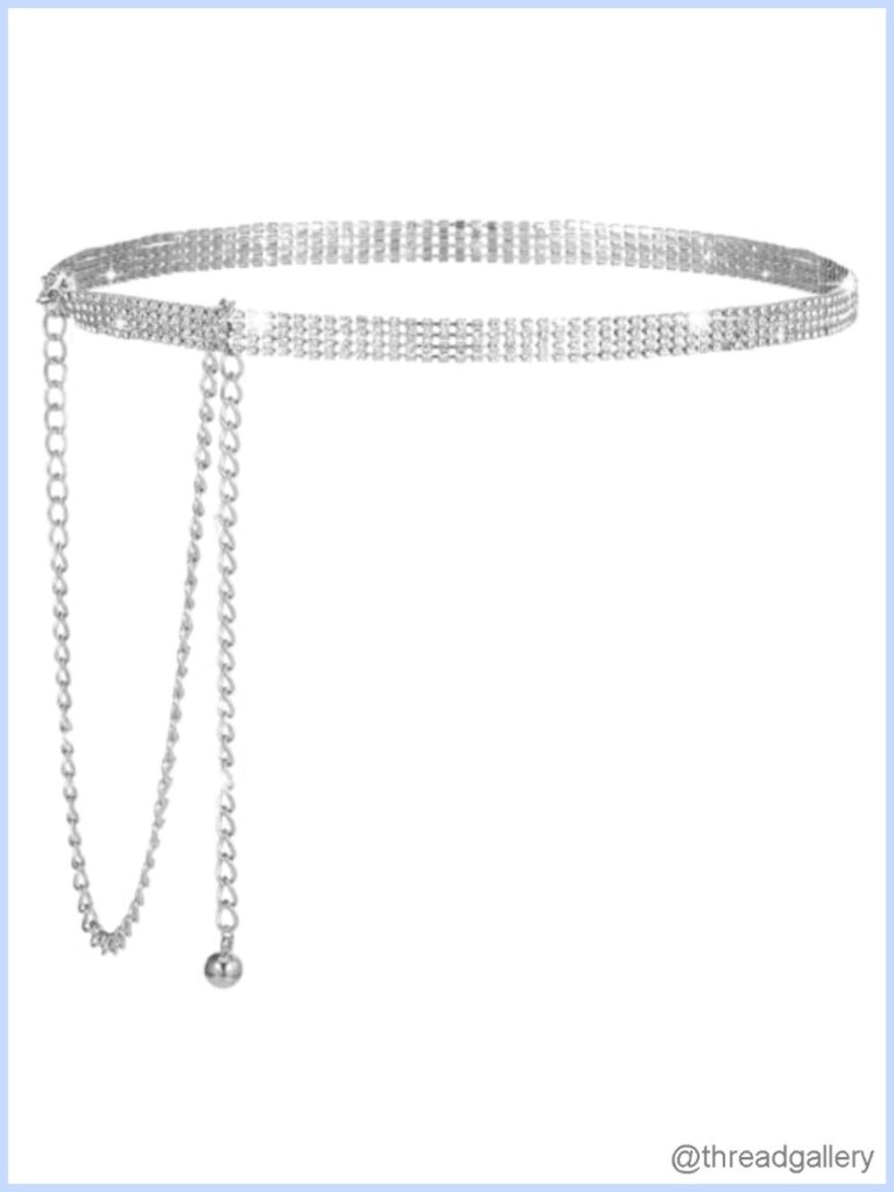 Rhinestone Chain Belt Formal Dress Sparkle Waist Belt